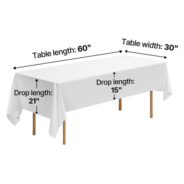 Dukset, 152x259 cm, Vit, Polyestertyg