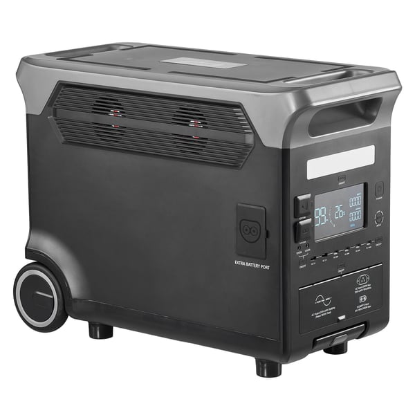Bærbar Power Station 609x294x457 mm Sort, LiFePO4 Batteribackup