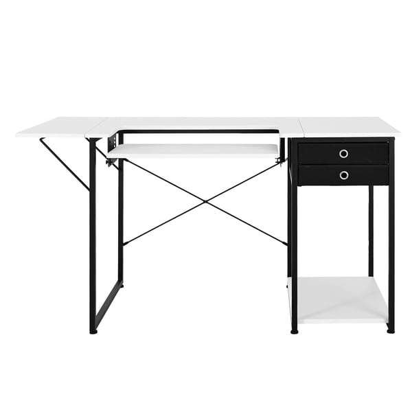 Sybord, 139,5x60x76 cm, Vit, Fällbar Förvaring i Stål