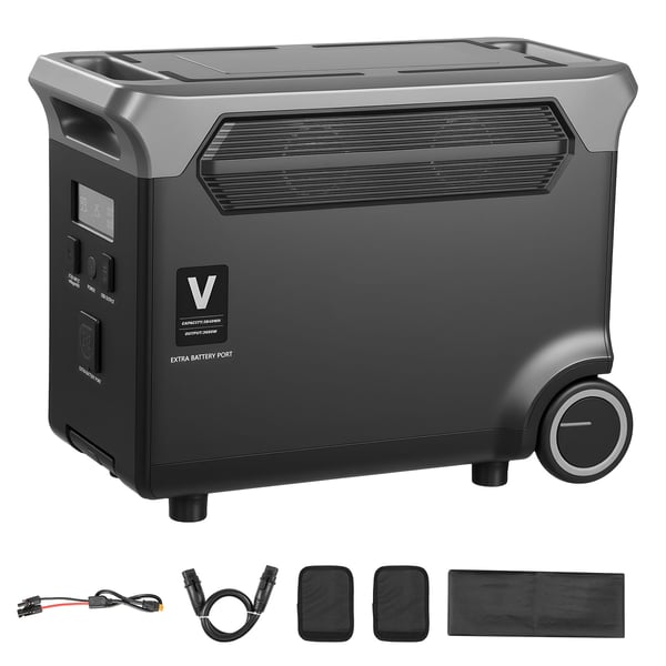 Ekspansionsbatteri, 3840Wh LiFePO4, 60.9x29.4x45.7 cm, Sort, bærbar Ekspansionsbatteri, 3840Wh LiFePO4, 60.9x29.4x45.7 cm, Sort, bærbar