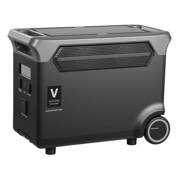 Ekspansionsbatteri, 3840Wh LiFePO4, 60.9x29.4x45.7 cm, Sort, bærbar