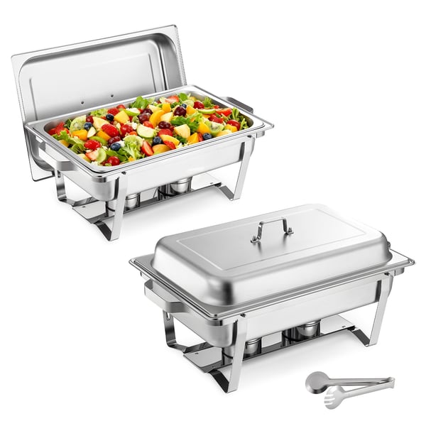 Chafing-astia, 8,5L 2 kpl, 61,5x35,5x32,5 cm, ruostumaton teräs