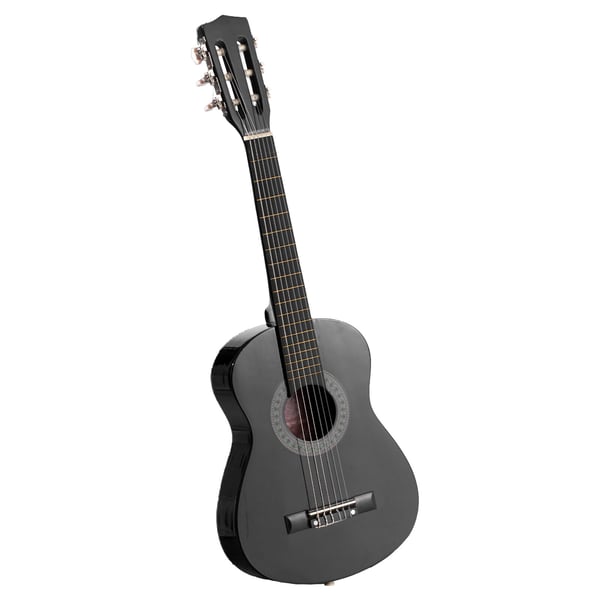 Klassisk guitar 78 cm sort, basswood, startpakke