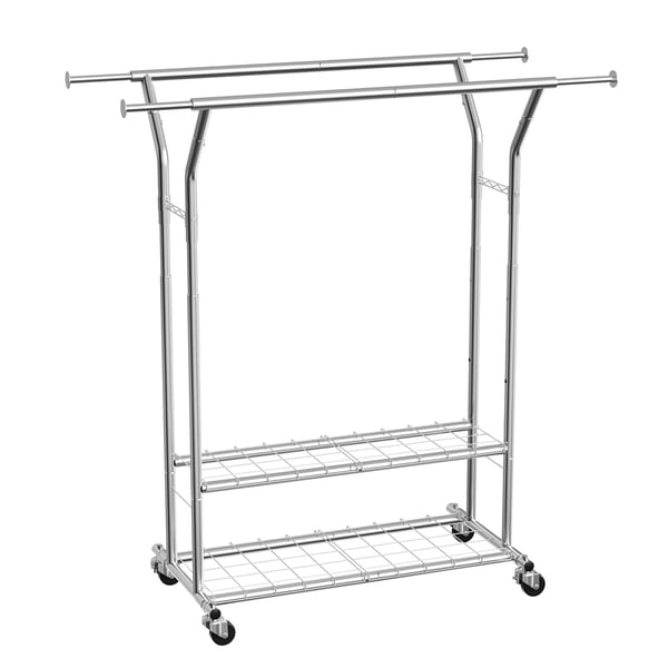 Tøjstativ, Justerbar højde 106x60x147-172,5 cm, Kulstofstål, Opbevaring