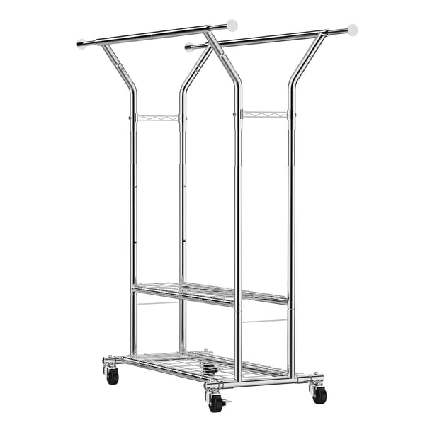 Tøjstativ, Justerbar højde 106x60x147-172,5 cm, Kulstofstål, Opbevaring