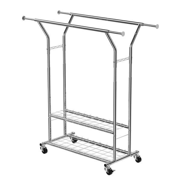 Tøjstativ, Justerbar højde 106x60x147-172,5 cm, Kulstofstål, Opbevaring