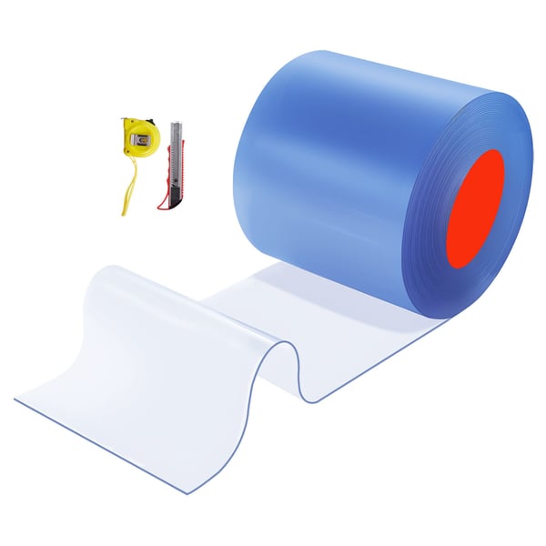 PVC-stripgardin, 30,8x0,305 m, Klar, Plastdörrremsa PVC-stripgardin, 30,8x0,305 m, Klar, Plastdörrremsa
