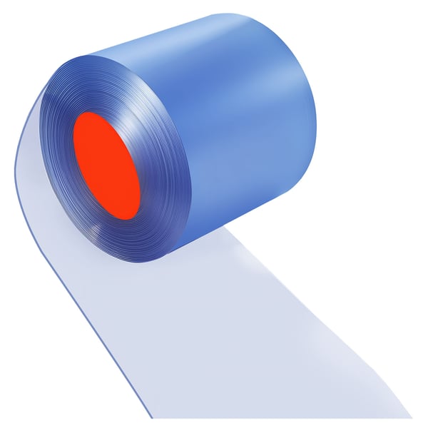 PVC-stripgardin, 30,8x0,305 m, Klar, Plastdörrremsa