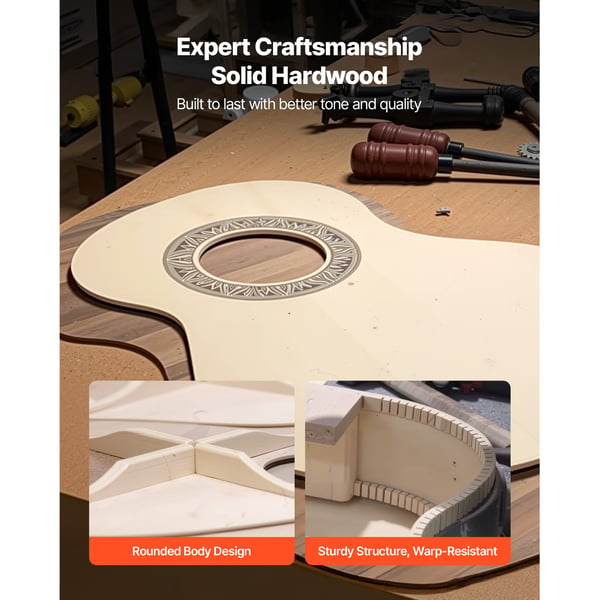 Klassisk guitar, 96 cm, naturtræ, startpakke