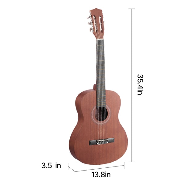 Klassisk guitar, 90 cm, naturtræ, startpakke