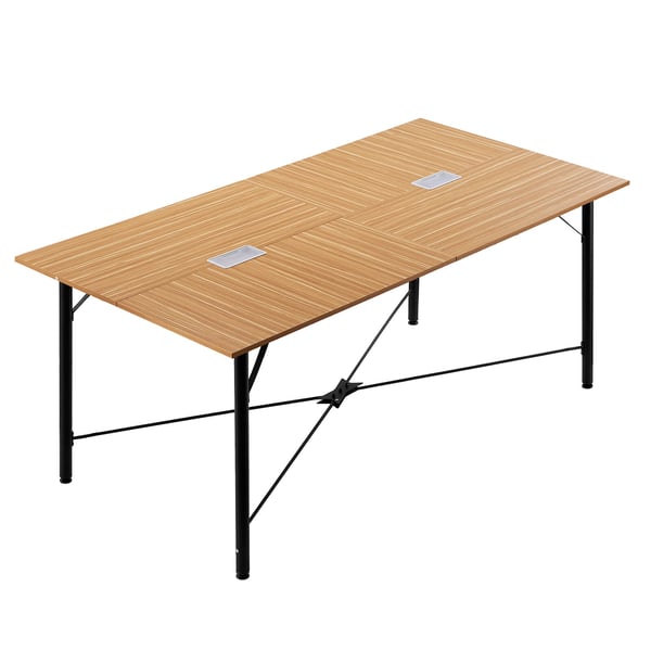 Konferencebord, 180x90x75 cm, Brun, Metalben