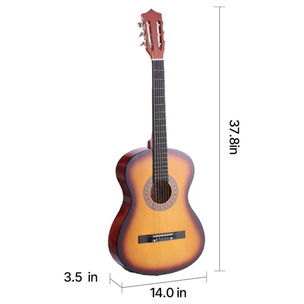 Klassisk guitar, 96x36 cm, Sunburst