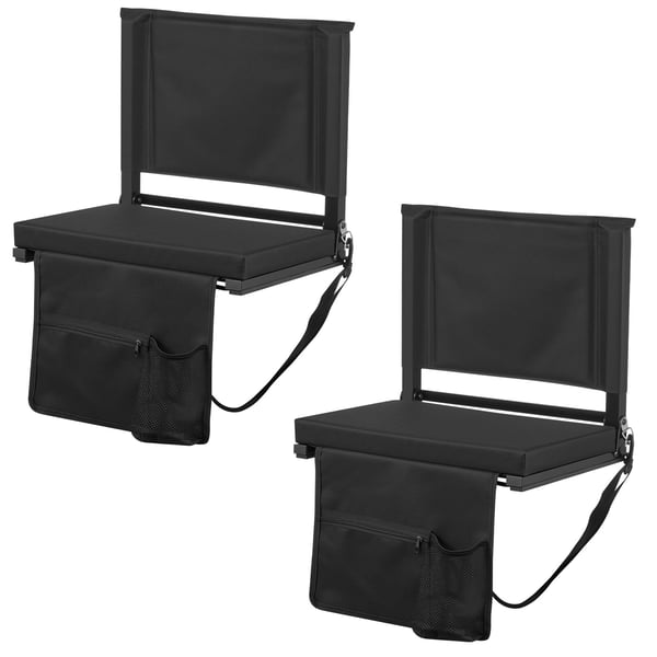 Stadionin istuin, 32,5x43x38,5 cm, musta