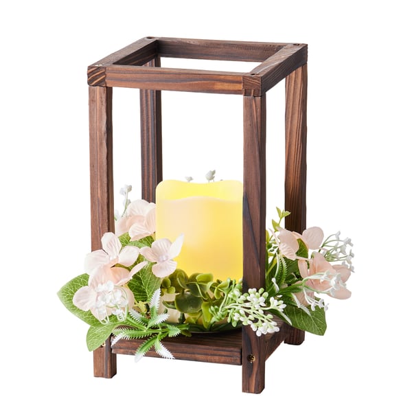 Lanterne Centerpiece Sæt, 140x140x254,8 mm, Brun