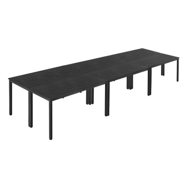Konferensbord, 140x60x75 cm, Svart