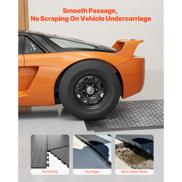 Garagegolv Kantlist Kit, 305x50x12,1 mm, Svart