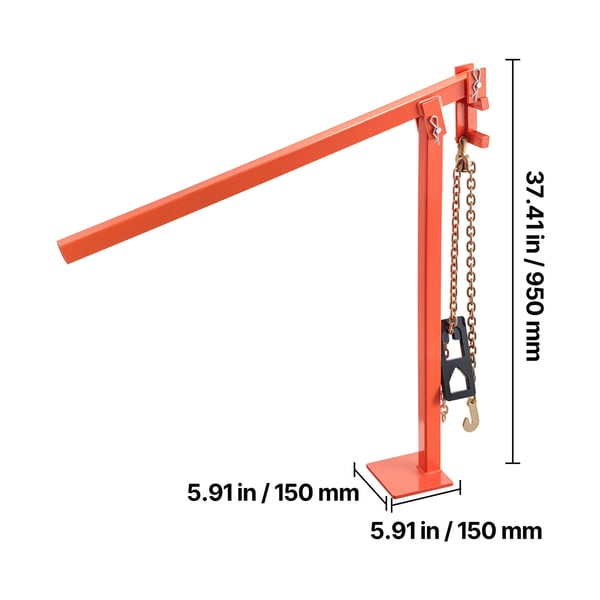 Stolputdragare, 95x15x15 cm, Orange