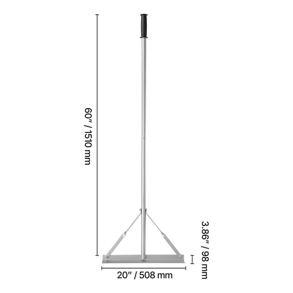 Landskabsrive, 1530x508x98 mm, Aluminium