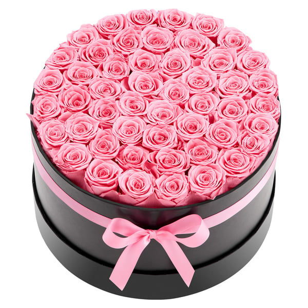 Konserverad Rosbukett, 279x279x165 mm, Rosa
