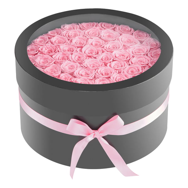 Konserverad Rosbukett, 279x279x165 mm, Rosa