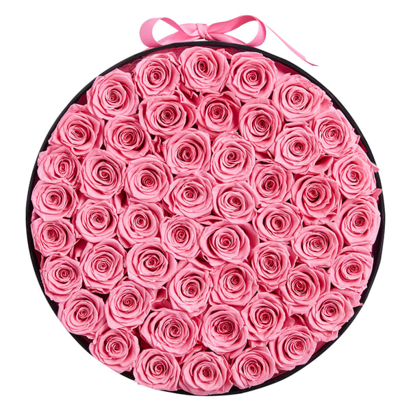 Konserverad Rosbukett, 279x279x165 mm, Rosa