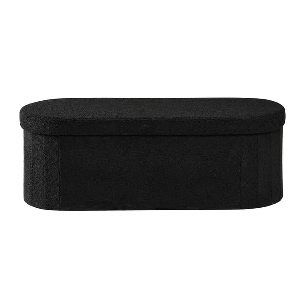 Opbevaringsskammel bænk, 110x38x38 cm, Sort