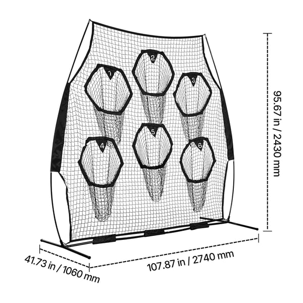Fodboldtræner Kastenet, 243,8x243,8 cm, Træning, Knudefrit Net