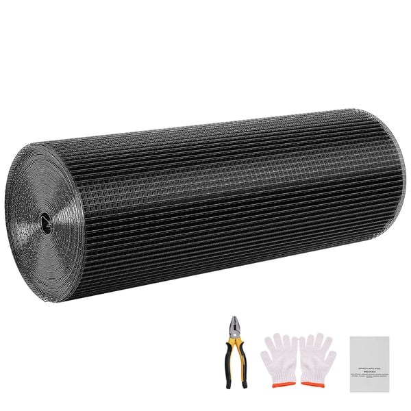Hardware Cloth, 61x1524 cm, Sort, Galvaniseret trådnet rulle