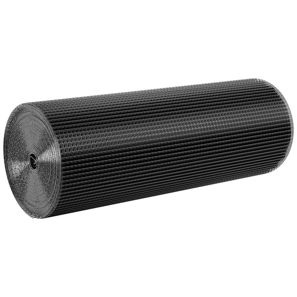 Hardware Cloth, 61x1524 cm, Sort, Galvaniseret trådnet rulle