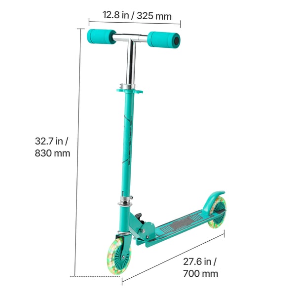 Sparkcykel, 70x32,5x83 cm, Grön, Justerbar höjd