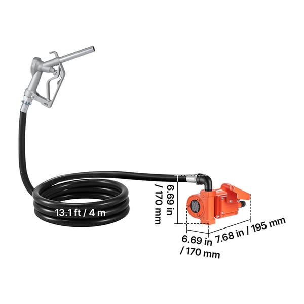 Brændstofpumpe 12V DC 57 L/min støbejern, eksplosionssikker, pumpesæt
