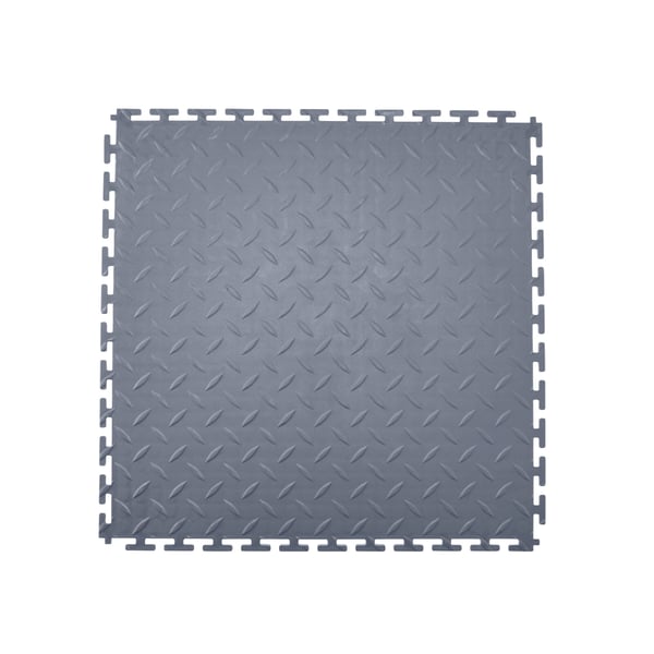 Garagegolvplattor, 513x513x5 mm, Grå, PVC