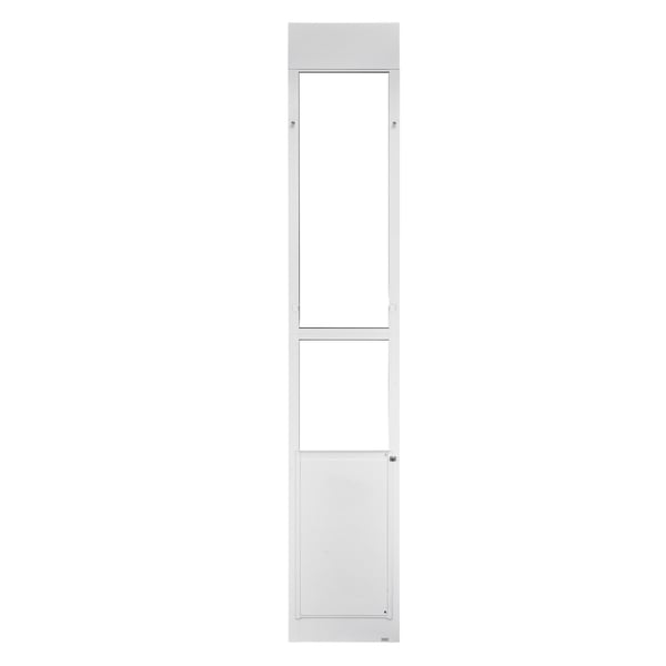 Koiranovi, 2311x2439 mm säädettävä korkeus, 346x600 mm läppä, valkoinen, alumiiniseos