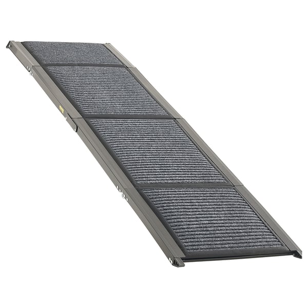 Hundetrappe, 180x43,2 cm, Sort, Sammenklappelig aluminium