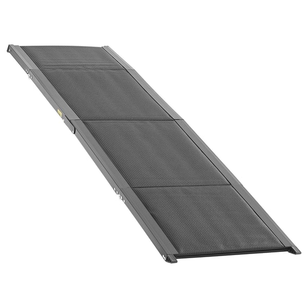 Hunderrampe, 180x43,2 cm, Sort, Sammenklappelig aluminiumsrampe til kæledyr