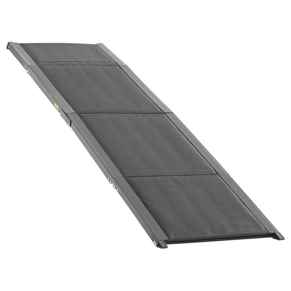 Hunderrampe, 180x43,2 cm, Sort, Sammenklappelig aluminiumsrampe til kæledyr