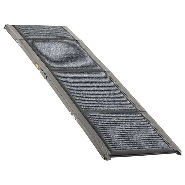 Hunderrampe, 160x43,2 cm, Sort, Sammenklappelig, Aluminium