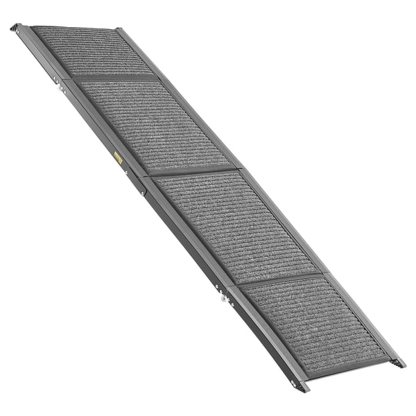 Hunderrampe, 160x43,2 cm, Sort, Sammenklappelig, Aluminium