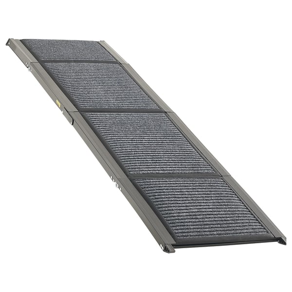 Hunderrampe, 160x43,2 cm, Sort, Sammenklappelig, Aluminium