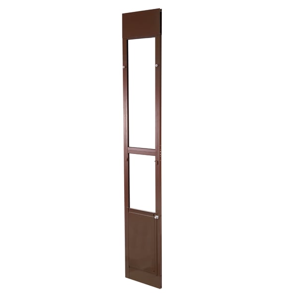 Hundedør, 2040x360x20 mm, Brun, Aluminiumlegeringsramme Hundedør, 2040x360x20 mm, Brun, Aluminiumlegeringsramme