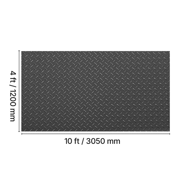 Garagegolvmatta, 120x305 cm, Svart, PVC