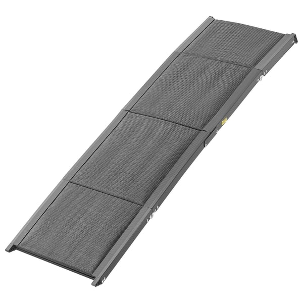 Koiran ramppi, 160x43,2 cm, musta, taitettava alumiini