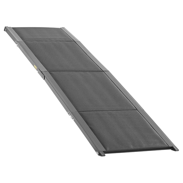 Koiran ramppi, 160x43,2 cm, musta, taitettava alumiini