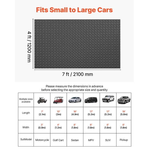 Autotallin lattiamatto, 120x213 cm, musta, PVC