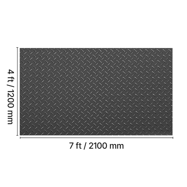 Autotallin lattiamatto, 120x213 cm, musta, PVC
