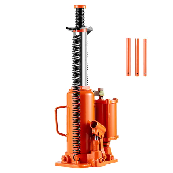 Hydraulinen pullotunkki, 265x150x265 mm, oranssi, raskas käyttö