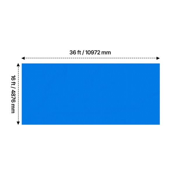 Pool Cover, Solarboble-tæppe, 1097x488 cm, Blå, PE-materiale