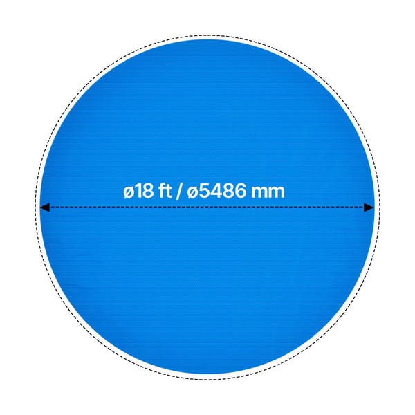 Solafdækning til pool, 549 cm rund, blå, PE-materiale