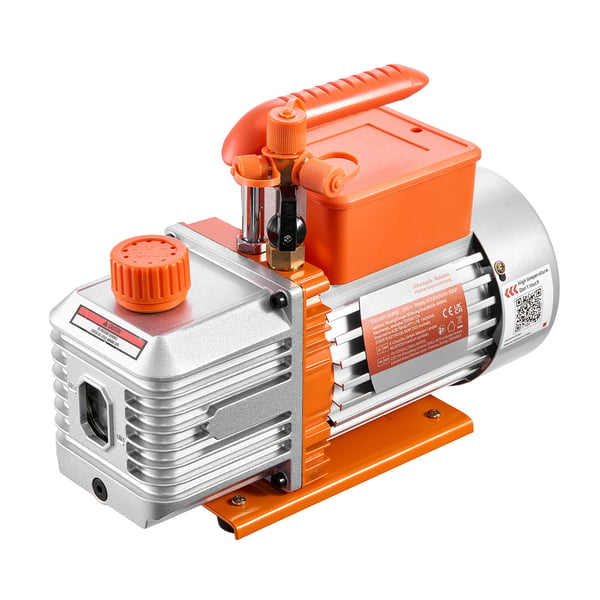 Vakuumpump, Tvåstegs roterande lamell, 5 CFM 142 L/min, HVAC-underhåll