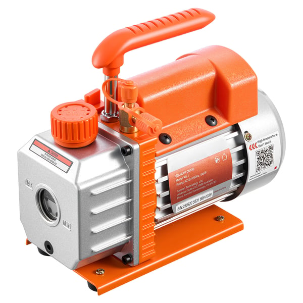 Vakuumpump, Enkelstegs roterande lamell, 3,5 CFM 99 L/min, HVAC